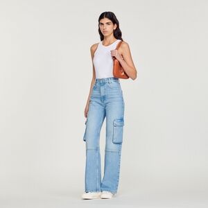 SANDRO High Rise Cookie Cargo Jeans